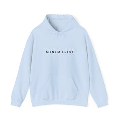Minimalist Hoodie — Clean White 'MINIMALIST' Graphic Hooded Sweatshirt