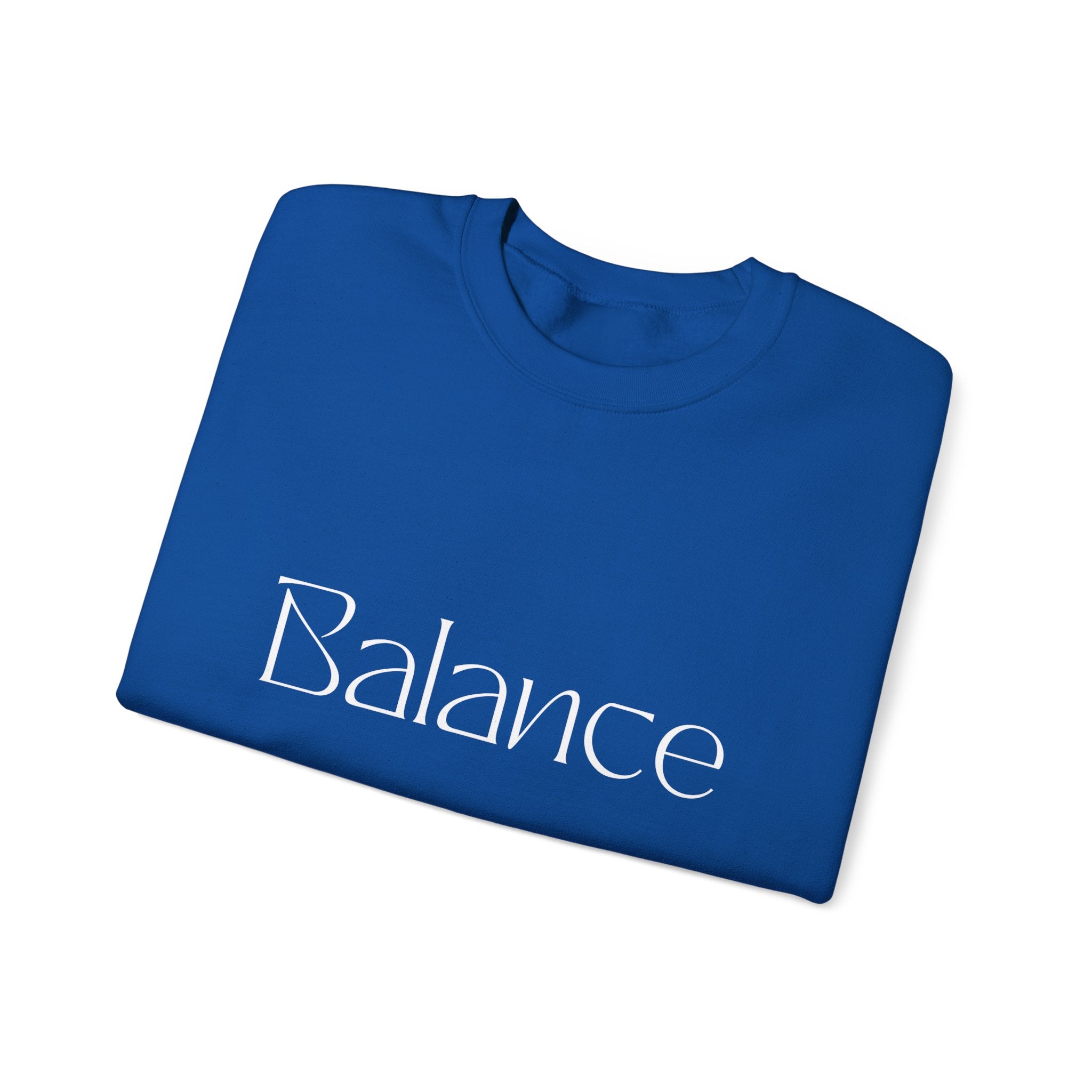 Balance Crewneck Sweatshirt — Minimal Wellness Graphic Sweatshirt