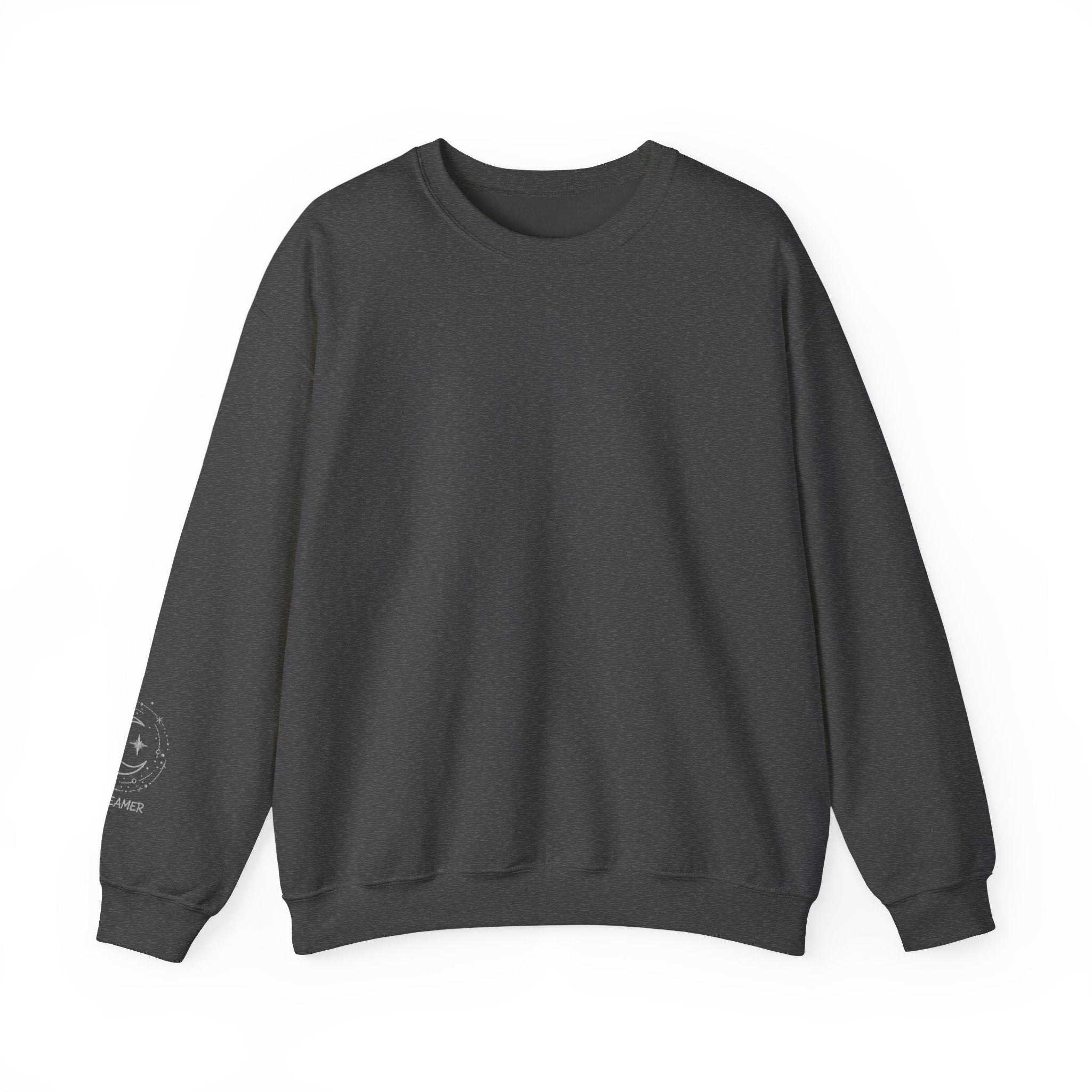 Crewneck Sweatshirt — Minimal Astro Sleeve Graphic