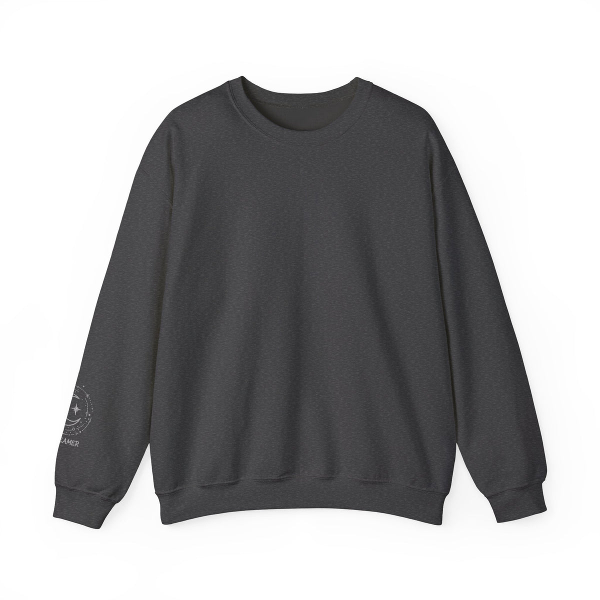 Crewneck Sweatshirt — Minimal Astro Sleeve Graphic
