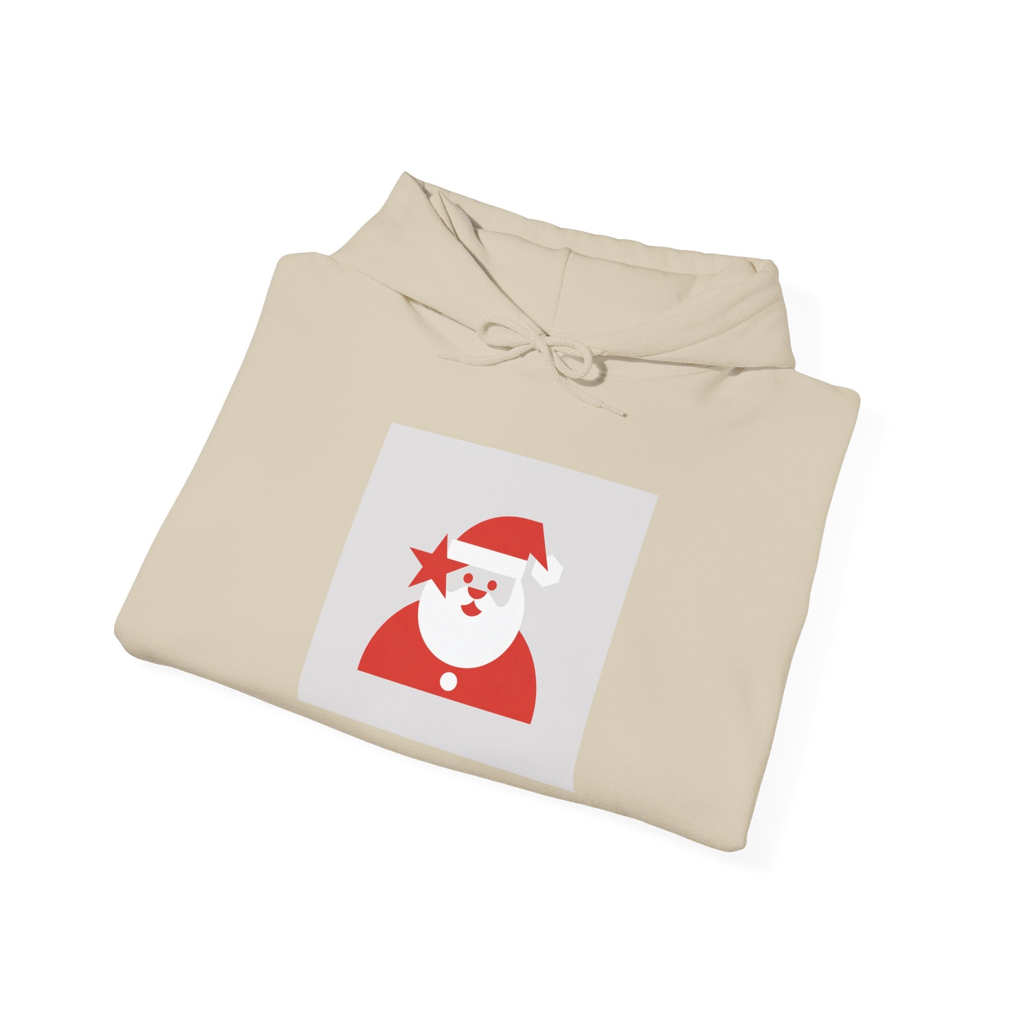 Minimal Santa Graphic Hoodie | modern santa graphic, geometric santa
