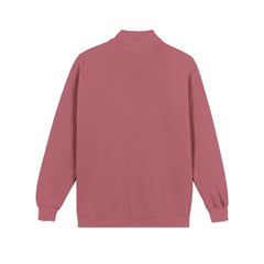 Quarter-Zip Sweatshirt — Minimal 'Balancing' Chest Logo, Cozy Casual Pullover
