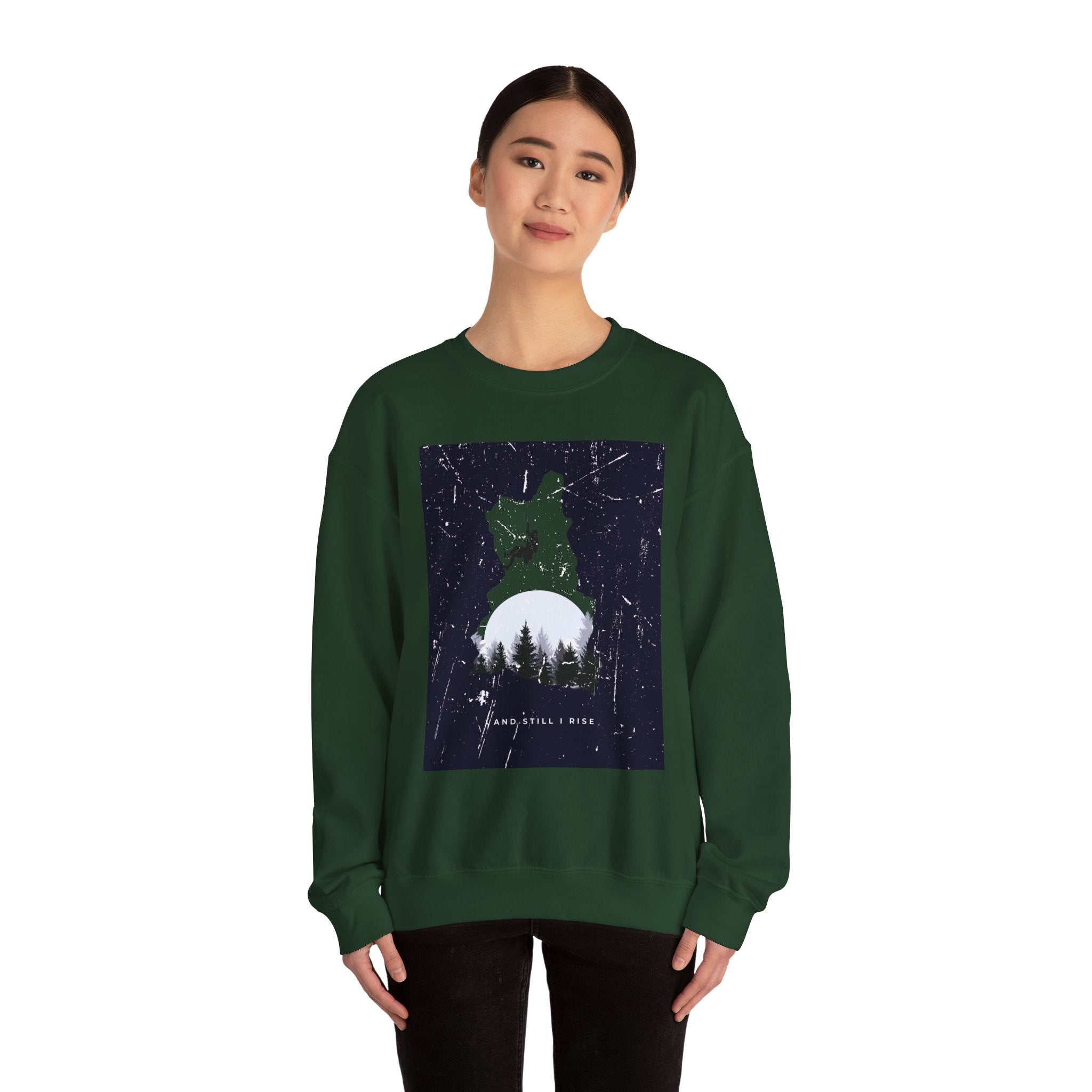 Adventure Snowboarder Graphic Sweatshirt — 'Find Your Wild' Mountain Crewneck