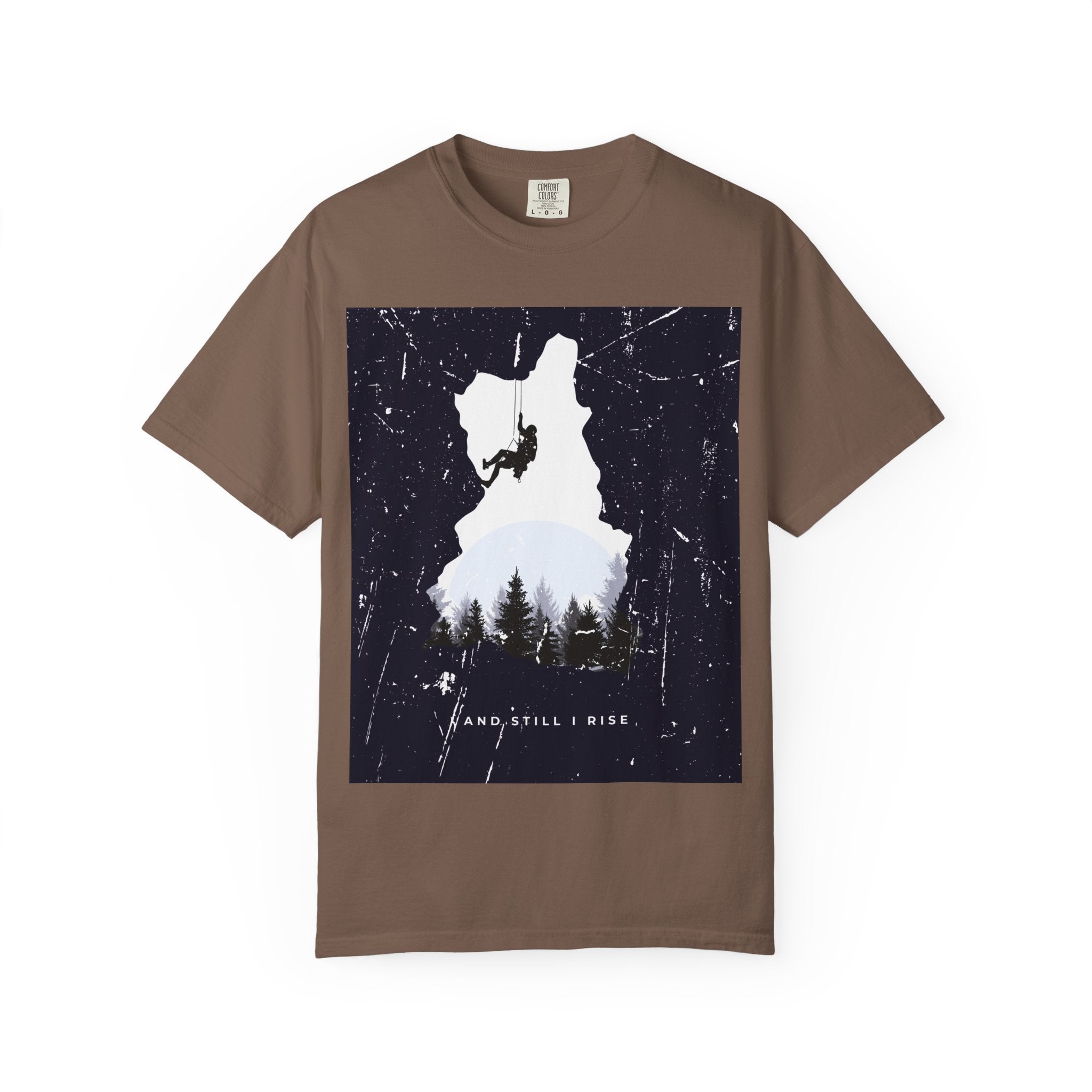Climber Silhouette T-Shirt — And Still I Rise Mountain Adventure Tee
