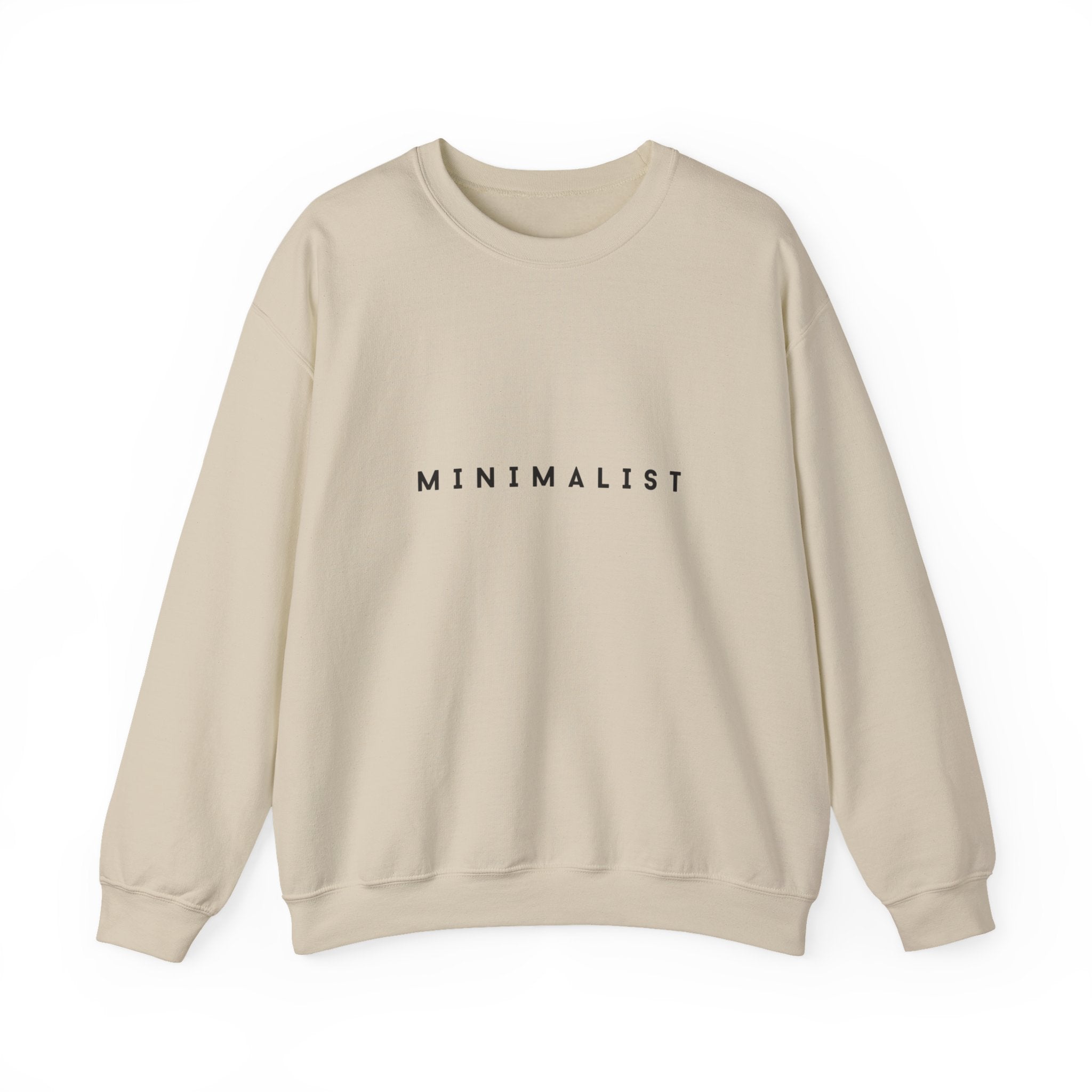 Minimalist Crewneck Sweatshirt — Simple 'MINIMALIST' Graphic Pullover