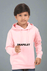 Kids Baby Pink Unisex Drapelet Hooded Sweatshirt - Drapelet