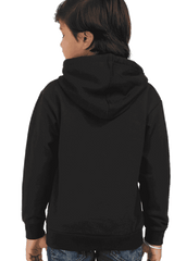 Kids Unisex Drapelet Black Hooded Sweatshirt - Drapelet