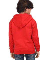 Kids Unisex Drapelet Red Hooded Sweatshirt - Drapelet