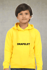 Kids Unisex Drapelet Yellow Hooded Sweatshirt - Drapelet