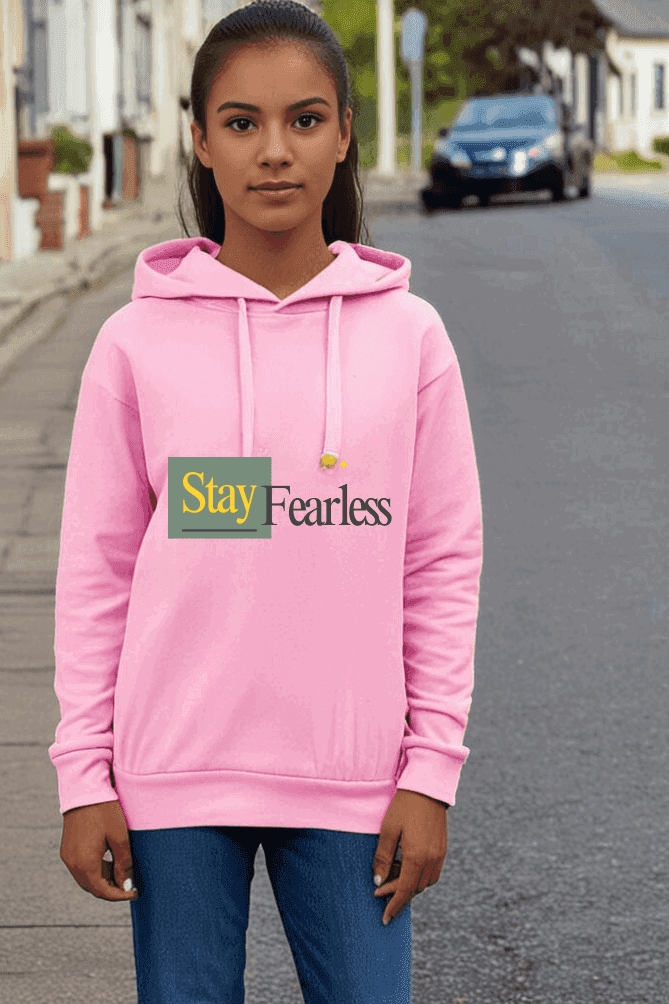 Kids Unisex Stay Fearless Hooded Sweatshirt - Drapelet