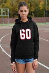 Kids Unisex Team 60 Black Hooded Sweatshirt - Drapelet