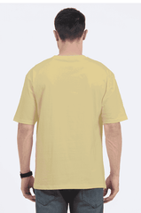 Unisex Beige Oversized Standard T-Shirt - Drapelet