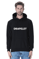 Unisex Drapelet Black Hooded Sweatshirt - Drapelet
