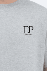 Unisex Grey Melange Oversized Standard T-Shirt - Drapelet