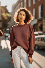 Unisex Plain Maroon Sweatshirt - Drapelet