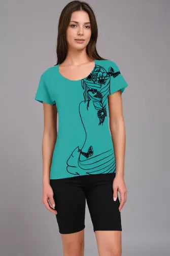 Women Half Sleeve Tshirt