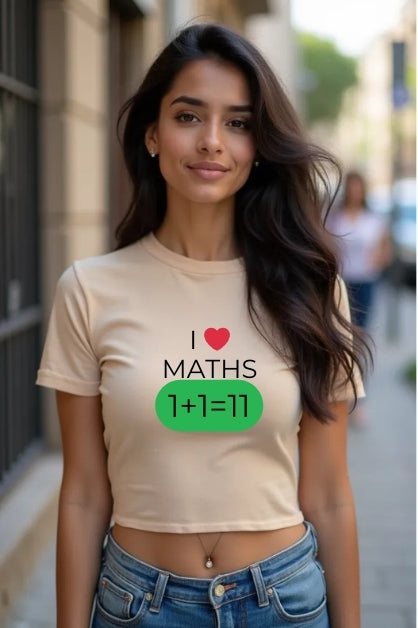 Women's "Math's Humor" Crop Top