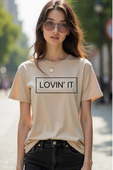 Women's "Lovin' IT" Graphics Half Sleeve T-Shirt