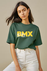 Women's BMX Word &amp; Bike Half Sleeve T-shirt