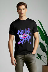 Men's Black Round Neck Half Sleeve Urban Dream T-shirt