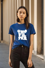 Women's Raw&Real Royal Blue Half Sleeve T-shirt