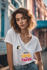 Women's White "Superwoman" Half Sleeve T-Shirt