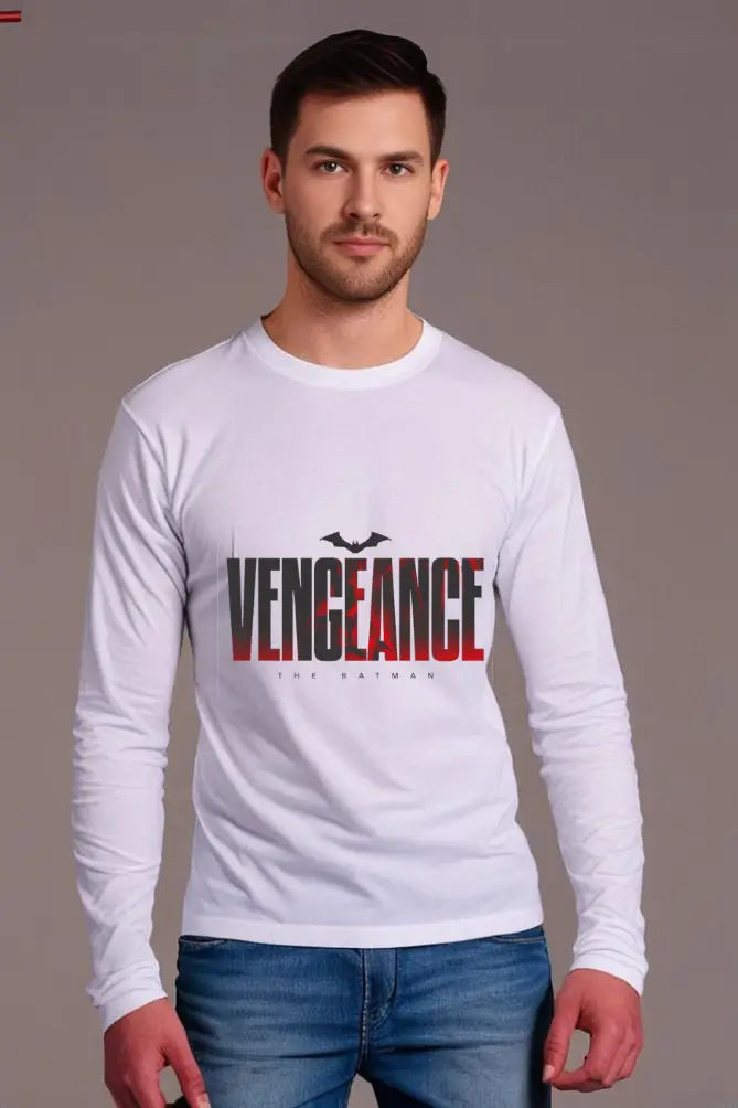Men's Round Neck Full Sleeve Batman Vengeance T-shirt
