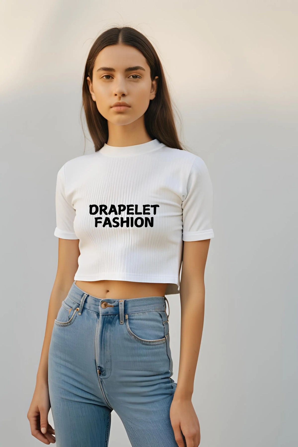 white crop top