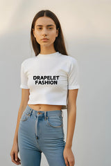 white crop top