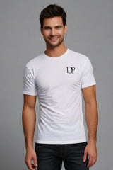 Men's White Round Neck Half Sleeve Classic T-shirt