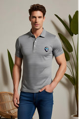 Men's Swagger Monkey Grey Mélange Polo T-shirt