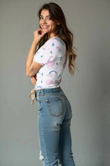 Women's Magical Elements Pattern Half Sleeve T-shirt