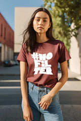 Women's Raw&Real Maroon Half Sleeve T-shirt
