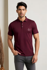 Rise & Shine Graphic Maroon Polo T-shirt