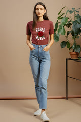Women's Romantic Rose Half Sleeve T-Shirt