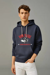 Men's Bike Ride Navy Blue Hooded Sweatshirt