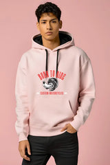 Men's Bike Ride Baby Pink Hooded Sweatshirt