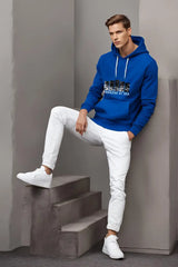 Men's Royal Blue Sea Paradise Hooded Sweatshirt