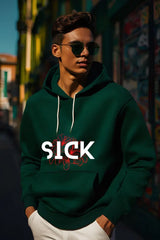 Men's Sick Bottle Green Hooded Sweatshirt