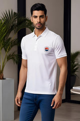 Men's Surfing & Diving Paradise White Polo T-shirt