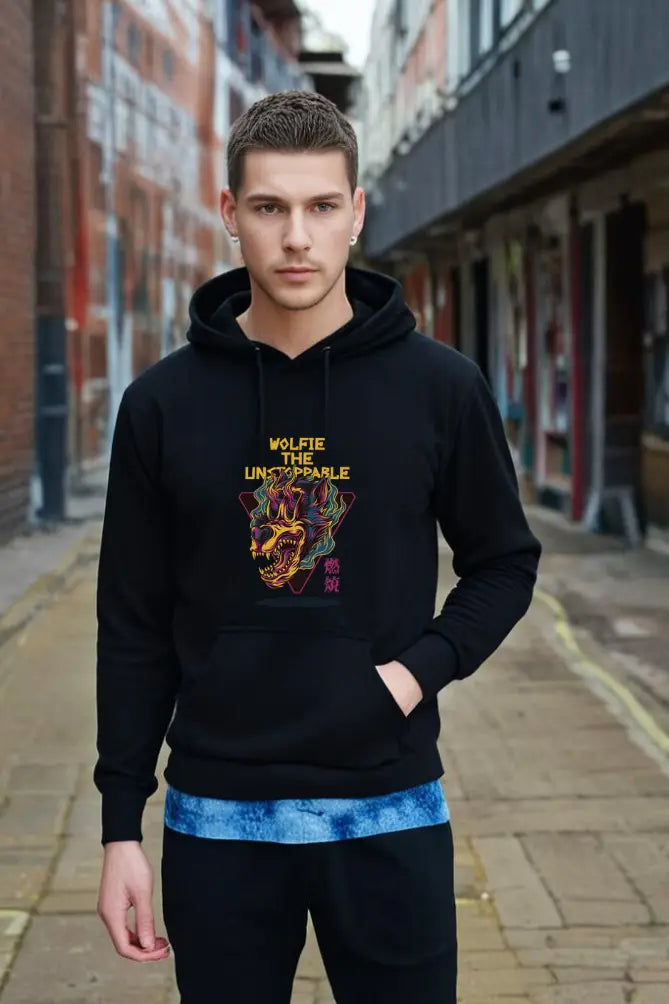 Men Wolfie Hooded Sweatshirt