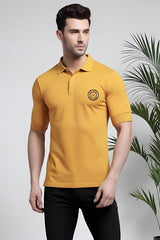 Men's "Drapelet" Stamp Design Polo T-shirt