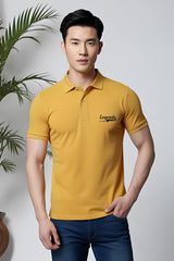 Men's "Legends" Established 1950 Mustard Yellow Polo T-shirt