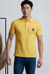 Men's Surfing & Diving Paradise Mustard Yellow Polo T-shirt